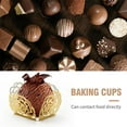 thumbnail image 4 of NOGIS 50pcs Truffle Wrappers Liners Cups Chocolate Paper Candy Cups Small Flared Paper Baking Cups Chocolate Packing Paper for Muffins Cupcakes Birthday Wedding Decor (Gold), 4 of 7