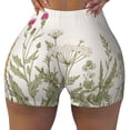 thumbnail image 2 of Haiem Herbs and Wildflowers No Front Seam Biker Shorts for Women Yoga Workout Gym Bike Shorts with Tummy Control Moisture-Wicking-Small, 2 of 9