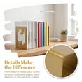 thumbnail image 5 of Unique Bargains 2Pcs Metal Laser Cut Tree Design Bookends Gold Moon 7.9*4.3*6.7inch, 5 of 5