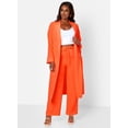 thumbnail image 2 of Rebdolls Women's Plus Solid High Waisted Wide Leg Pants - Orange - Small, 2 of 5