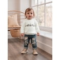 thumbnail image 3 of Mommy and Me Matching Outfits Mama and Mini Long Sleeve Crewneck Sweater Pullover Tops, 3 of 7