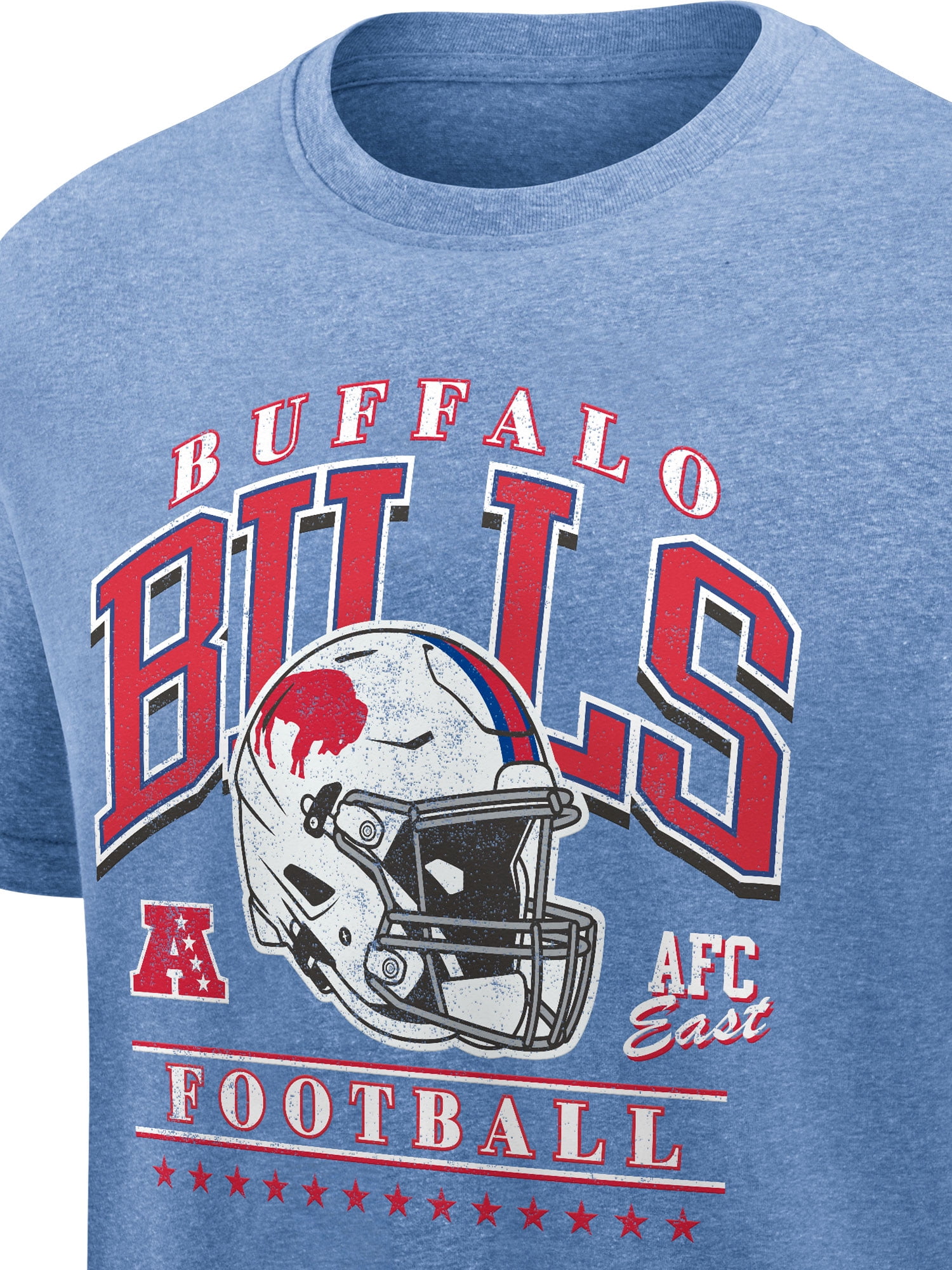 NFL Buffalo Bills Men's Synthetic Blue Heather Short Sleeve T-Shirt