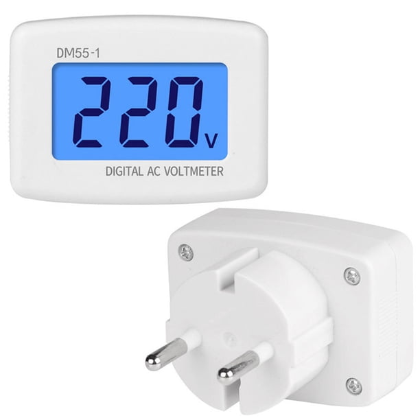 Encabezado del probador voltaje del zócalo del voltímetro digital AC 80-300V montado en la pared (UE)
