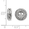 thumbnail image 2 of 14k White Gold Diamond Earring Jackets XJ60A, 2 of 2