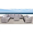thumbnail image 3 of Living Source International 10-Piece Outdoor Sectional Set with Cushions in Gray, 3 of 3