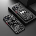 thumbnail image 2 of Funda de teléfono de Marvel Spiderman Avengers para Apple iPhone 14 13 12 11 XS Mini Pro Max 8 7 6S 6 XR X Plus, cubierta translúcida esmerilada Fivean unisex, 2 of 2