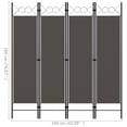 thumbnail image 4 of vidaXL 4-Panel Room Divider Anthracite 160x180 cm, 4 of 4
