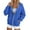 Blue, variant on Womens Zip up Hoodies Casual Loose Fit Long Sleeve Solid Color Drawstring Basic Hooded Sweatshirt with Pockets Lightweight Y2K Outfits