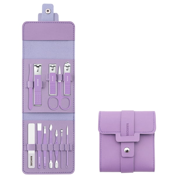 Cortaúñas Set de cortaúñas Herramientas de belleza y maquillaje Cortaúñas portátil Set de 12 piezas plegables Cuidado de manicura Cortaúñas