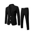 thumbnail image 7 of Sevevn Men's 2 Piece Linen Blend Suit Set Notch Lapel Single Button Blazer and Slim Dress Pants Casual Summer Business Outfit Black L, 7 of 7