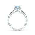 thumbnail image 2 of Angara Natural 1.12 Ct. Aquamarine Solitaire Ring in Sterling Silver for Women (Ring Size: 11.5), 2 of 10