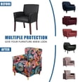 thumbnail image 4 of Chair Covers with Arms Stretch Mid Century Modern  Chair Slipcovers 1-Piece Printed Banquet Arm Chair Cover Couch Sofa Covers Protector for Living Room Office Hotel, 4 of 5