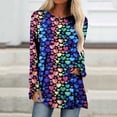 thumbnail image 1 of Qertyioot Cadeau de la Saint-Valentin! Blouse Décontractée à Manches Longues et Col Rond pour Femmes, Imprimé St. Patrick, 1 of 5