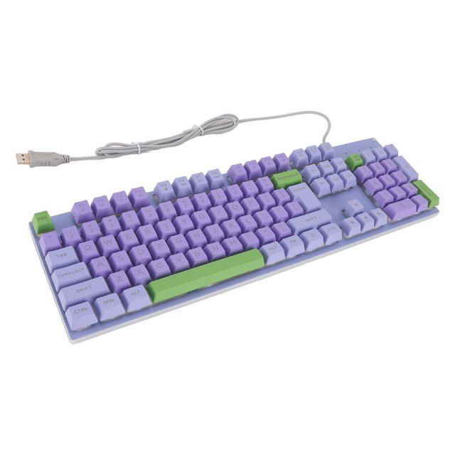 Large Print Wired Keyboard, Metal Panel USB Backlit Keyboard with Backlight for Computer Laptop, Stable Support, Support 26 Keys Without Conflict, Stylish Two Color Design