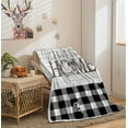 thumbnail image 2 of Home Sweet Throw Blanket, Black and White Buffalo Plaid Farmhouse, Flannel Bed Throw Blanket, Plush Warm Throw Blankets for Couch Sofa Bed Throws Gozy Sofa Bed Camping Travel, 2 of 3