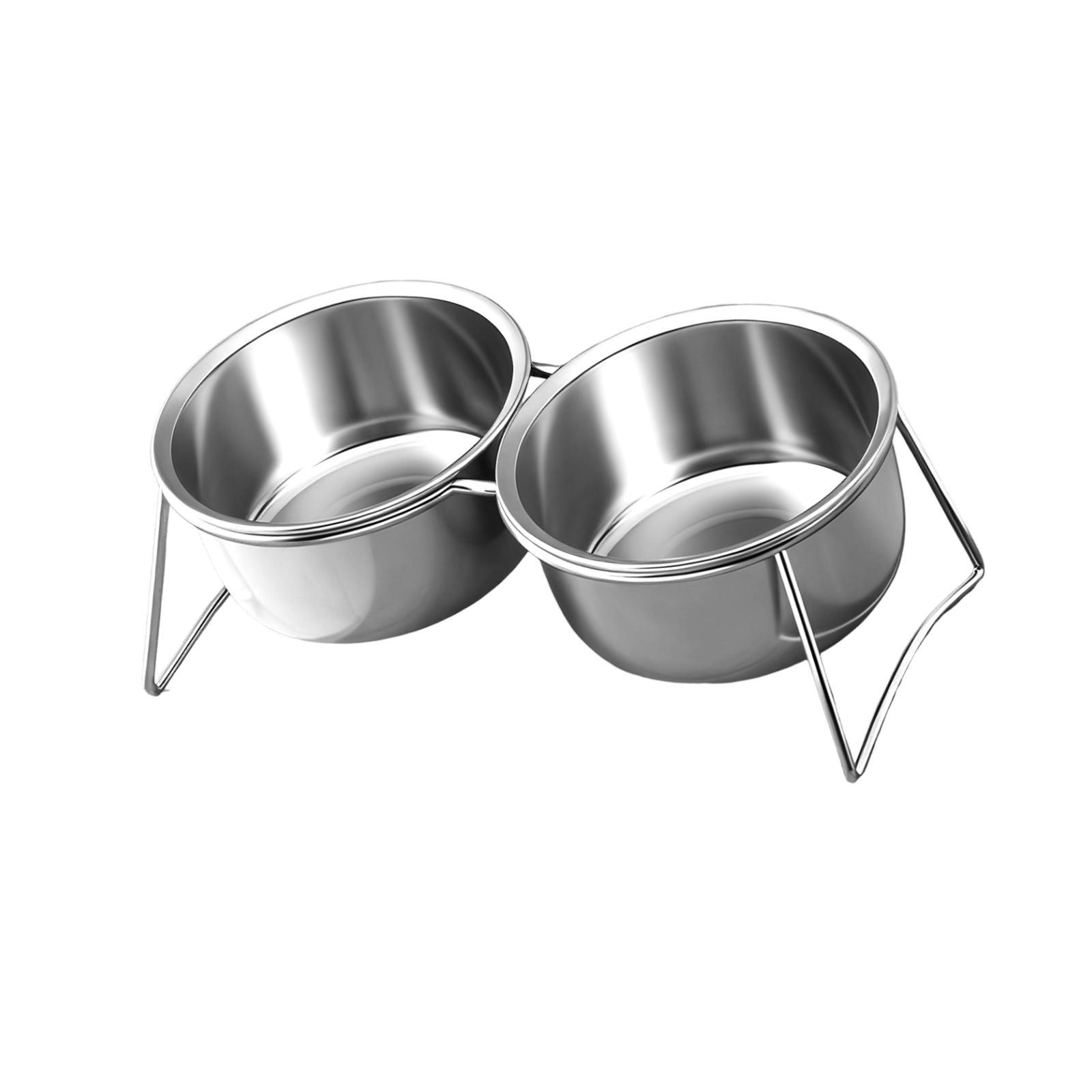 Pet Dish Raised Dog Bowl Elevated Feeding Stand Stainless Steel Material for Dogs Cats