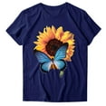 thumbnail image 4 of Womens T Shirts Summer Shirt Short Sleeve Stylish Casual T-Shirt Tops, 4 of 4