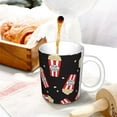 thumbnail image 3 of Yiaed Popcorn Print Ceramics Coffee,Large Handle Design,Extra Large Tea and Coffee Cup for Office and Home Mugs, 3 of 6