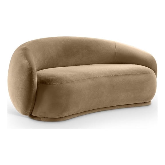 Meridian Furniture Emery Beige Velvet Loveseat