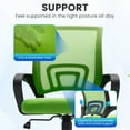 thumbnail image 5 of JONPONY Ergonomic Office Chair，Swivel Desk Chair with Lumbar Support, Adjustable Height with Armrests for Adults,Green, 5 of 13