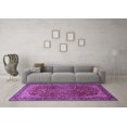 thumbnail image 3 of Ahgly Company Indoor Rectangle Medallion Purple Traditional Area Rugs, 5' x 7', 3 of 4
