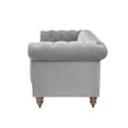 thumbnail image 5 of Rustic Manor Audriana Grey Velvet Chesterfield Loveseat 71L x 33.5W x 30.3H, 5 of 10