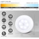 thumbnail image 4 of Paquete de 6 luces con sensor de movimiento de 2,8 pulgadas para interiores con pilas AAA, luz LED adhesiva para escaleras, armario, blanco frío, 4 of 5