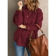thumbnail image 5 of Asyoly Women Winter Shacket Jacket Long Sleeve Button Down Faux Suede Jacket Coats Casual Outwear with Pockets S-XXL, 5 of 6