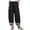 Black, variant on Women's Patchwork Solid Irregular Loose Trousers Casual Pants Red XXXL