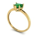 thumbnail image 2 of Solitaire Engagement Ring for Women - 1.25ct Simulated Emerald in 14K Yellow Gold Promise Ring, 2 of 6