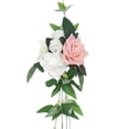 thumbnail image 2 of Silla de boda Respaldo Silla de flores Decoraciones Silla floral artificial Banco Flores decorativas para boda Jardín Recepción de vacaciones al aire 15cmx60cm Gloria flores de la boda, 2 of 5