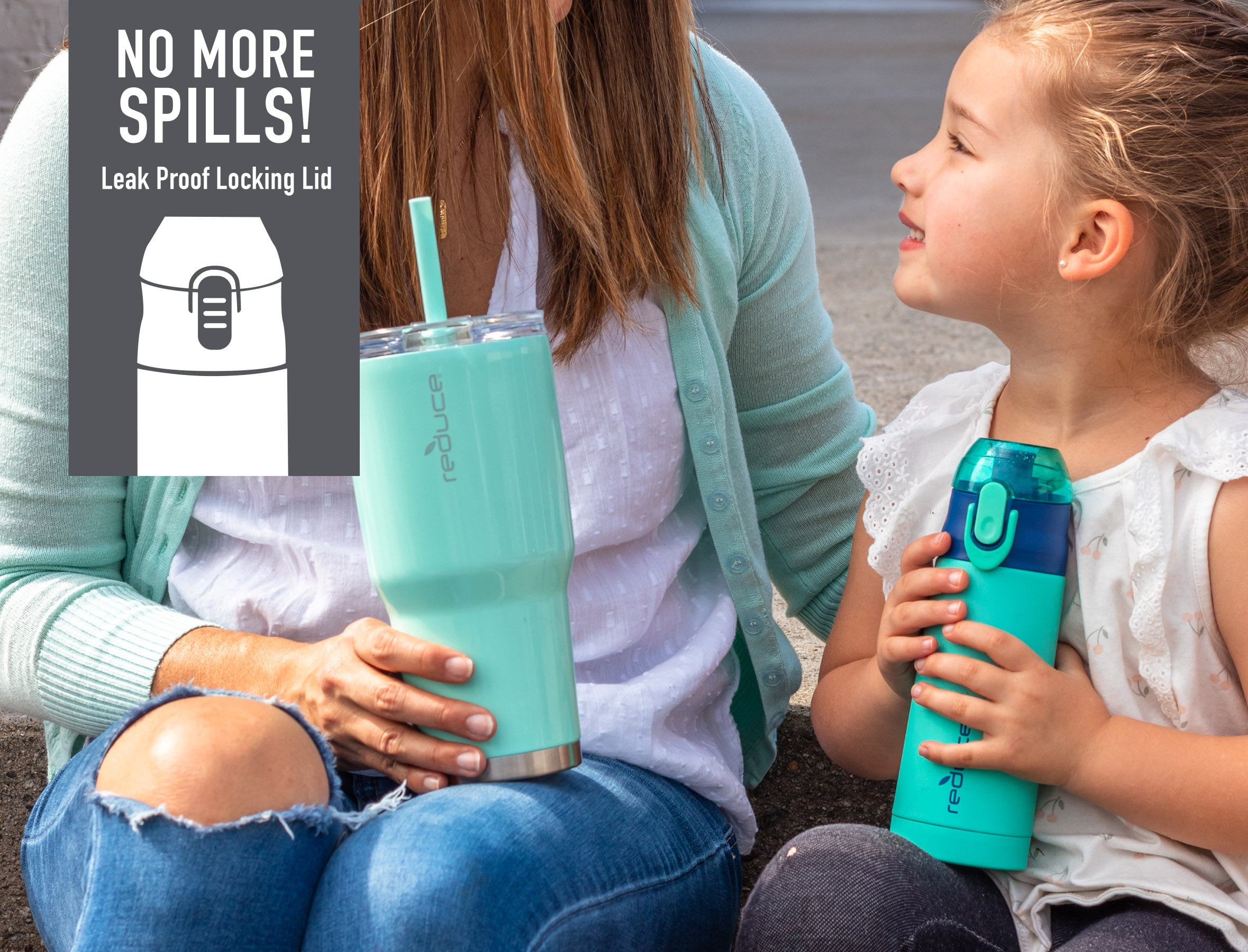 Reduce Stainless Steel Insulated Kids FROSTEE Water Bottle, 13oz Green BPA  free