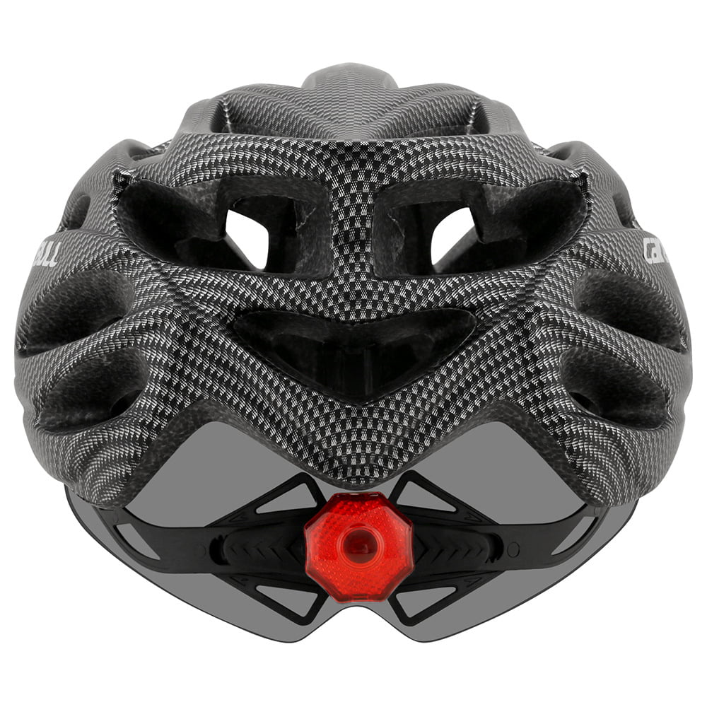 Adult Bike Helmet Mens Mountain Road Bicycle Helmet Lens Brim Taillight CAIRBULL 