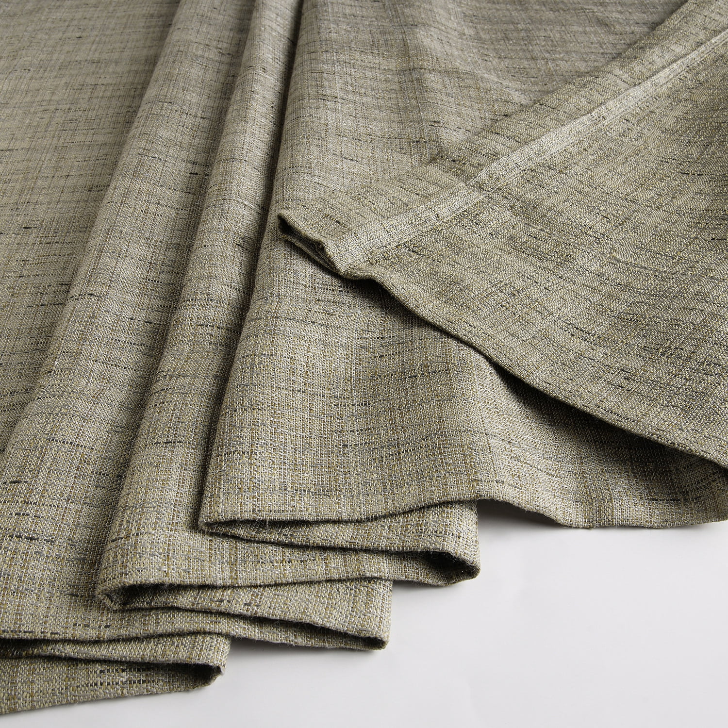 Half Price Drapes Grey Raw Linen Weave Light Filtering Curtains for Bedroom (2 Panel), 50W X 84L