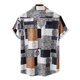 thumbnail image 4 of Hombres Casual Botones Playa Sin posicionamiento Estampado floral Turndown Camisa de manga corta Blusa Pompotops oipoqjl46149, 4 of 5