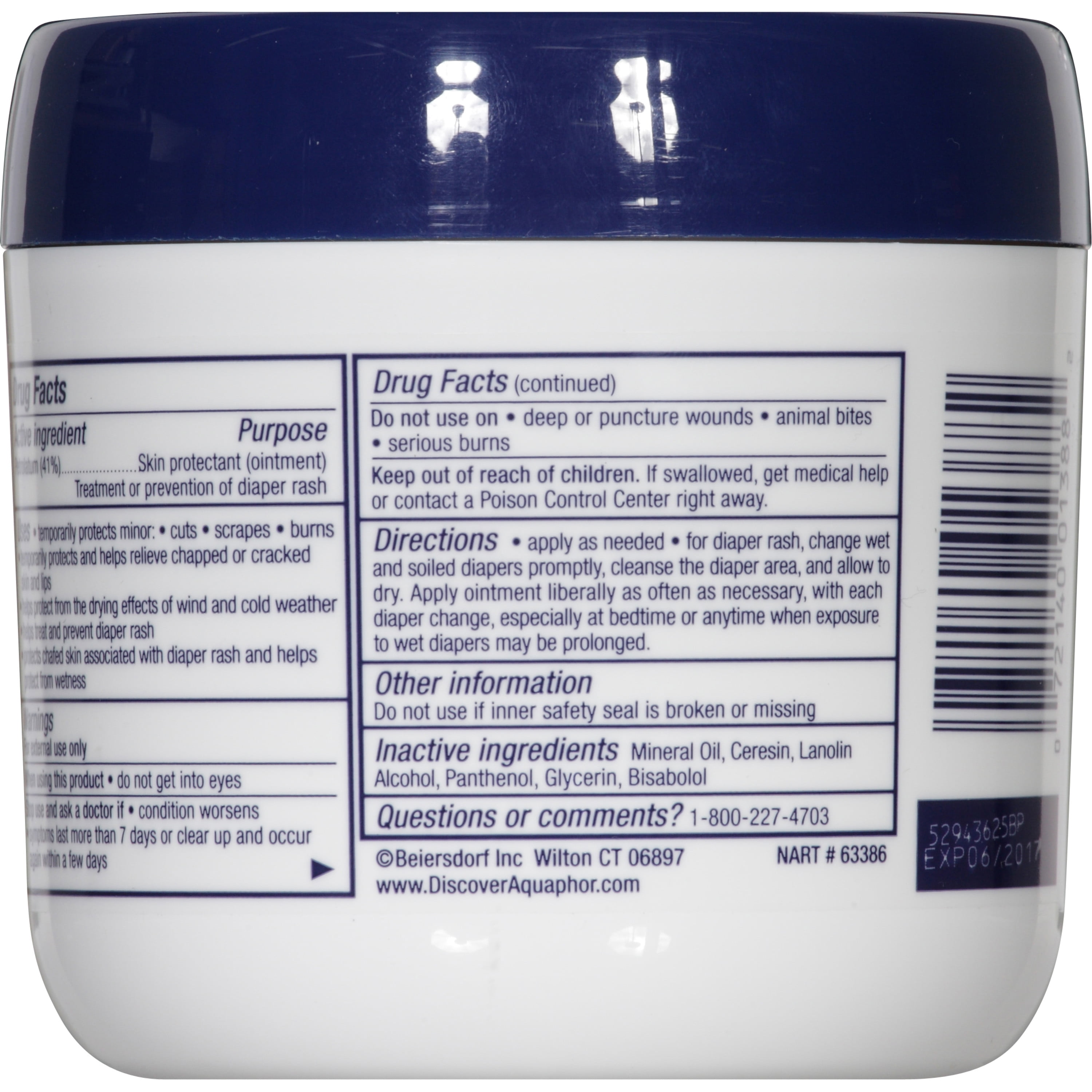 aquaphor diaper rash cream walmart