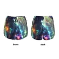 thumbnail image 3 of Balery Cosmic Cat In Window Pantalones cortos deportivos para mujer con forro y dos bolsillos, elásticos, para entrenamiento, gimnasio, yoga-X-Large, 3 of 7