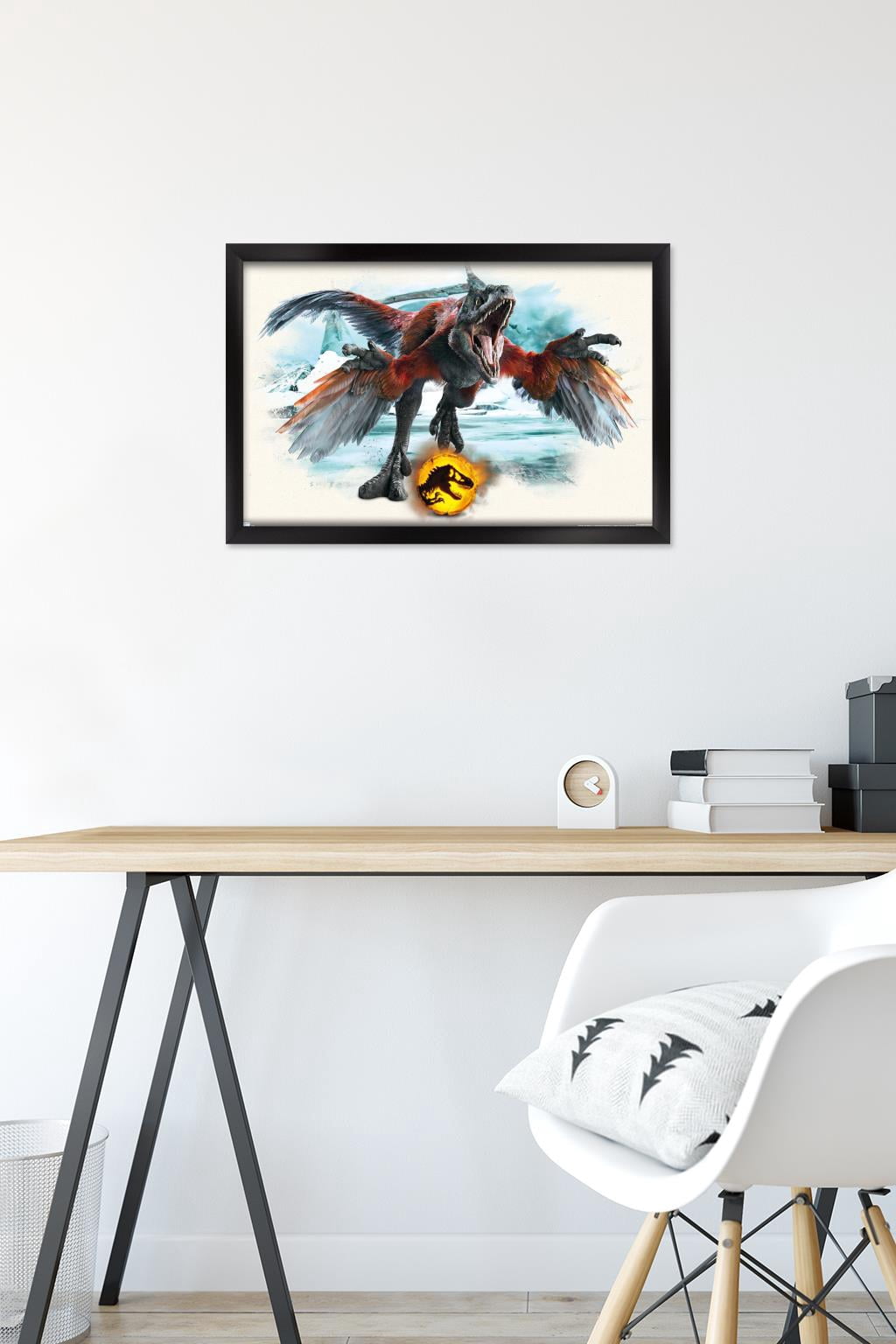 Jurassic World: Dominion - Pyroraptor Focal Wall Poster, 14.725" x 22.375" Framed
