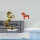 thumbnail image 2 of Estatua de caballo de resina hecha a mano, figura de pie, escultura tradicional dalecarliana, decoración creativa que simboliza , adecuada, 2 of 8