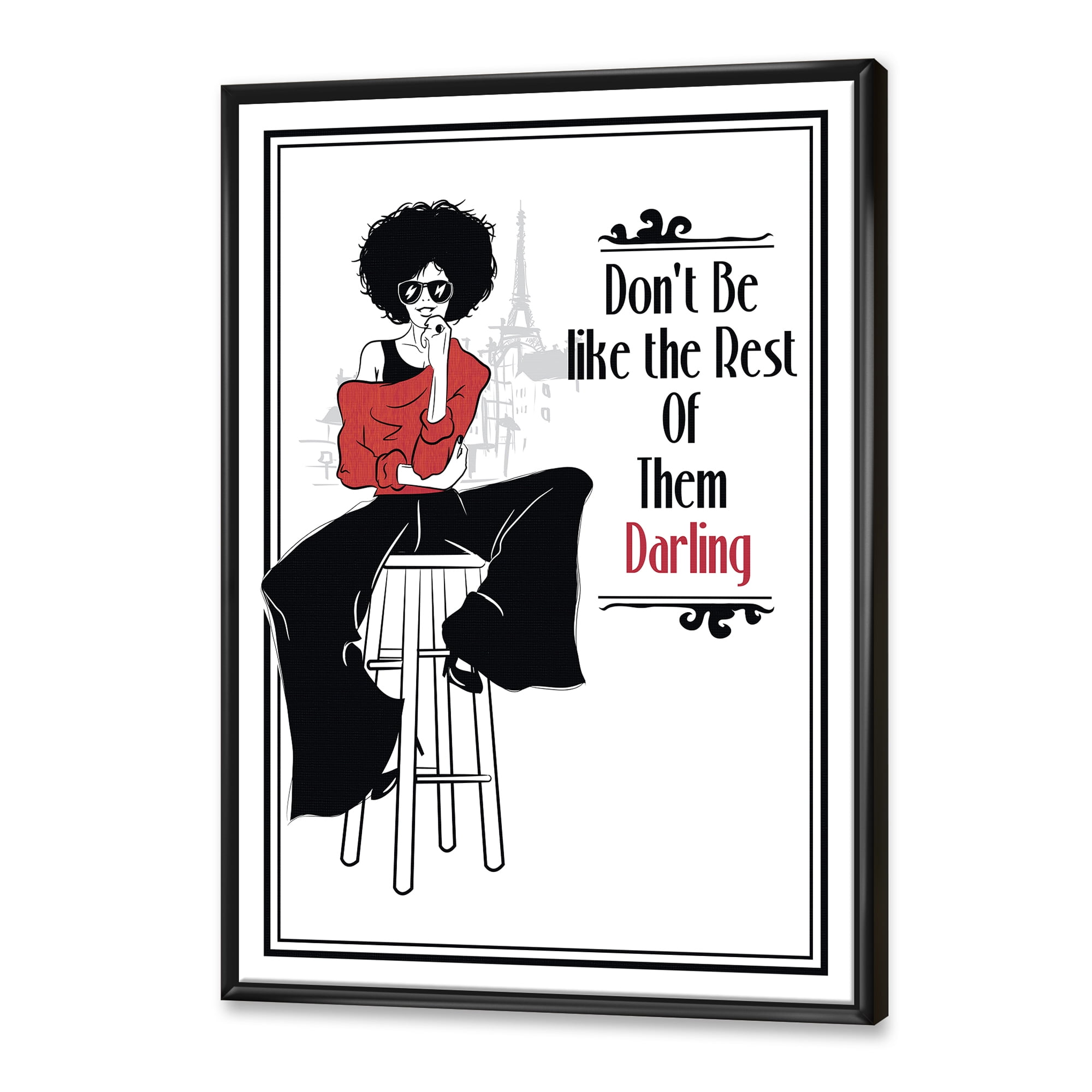 Style Passion Life Fashion Woman VI 24 in x 32 in Framed Painting Canvas Art Print, by Designart