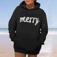 thumbnail image 2 of MESSUEN Christmas Shirts for Women Christmas Sweatshirts for Women Thick Hoodie Top Long Sleeve Zip Up Sweatshirt Ladies Sweatshirts Long Sleeve Casual Tops for Women Black L, 2 of 5