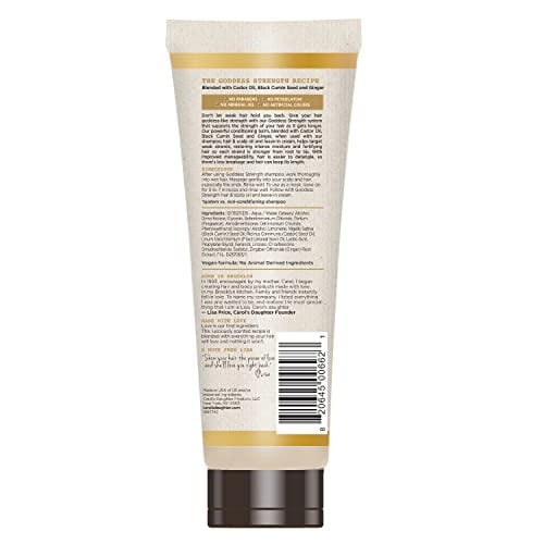 Carol's Daughter Goddess Strength Sulfate Free Shampoo with Castor Oil, Anti Frizz Hair Product, 11 fl oz
