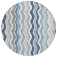 thumbnail image 2 of Addison Rugs Chantille Indoor/Outdoor Transitional Stripes Blue Machine Washable Round Rug, 8' x 8', 2 of 8
