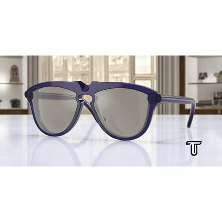 BURBERRY BE4417U 41056G Transp Dk Blue Grey Grad Dk Blue 60 mm Men's Sunglasses