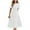 White, variant on IROINNID Wedding Guest Dresses for Women Evening Night Formal Fall Dress Summer Short Sleeve Round Neck Solid Color Pleated Dress Trendy A-Line Dress,White
