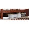 thumbnail image 2 of Twin Size Bed with Headboard Storage Rack, Two Under-Bed Drawers, Three-Side Guardrails for Safety and Security,Walnut, 2 of 16