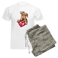 thumbnail image 6 of CafePress - Airedale Holding Heart Men's Light Pajamas - Men's Light Loose Fit Cotton Pajama Set, 6 of 7