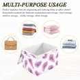 thumbnail image 6 of Iauyy Large Storage Box with Lid - Foldable Home Storage Bins for Clothes Toy Holiday Decor, Peacock Feather (42*32*30cm), 6 of 6