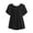 A-Black, variant on Off Shoulder Tops Women Loose Puffer Sleeve Blouse Summer Crewneck Shirt Summer Smocked Casual Clothes Black