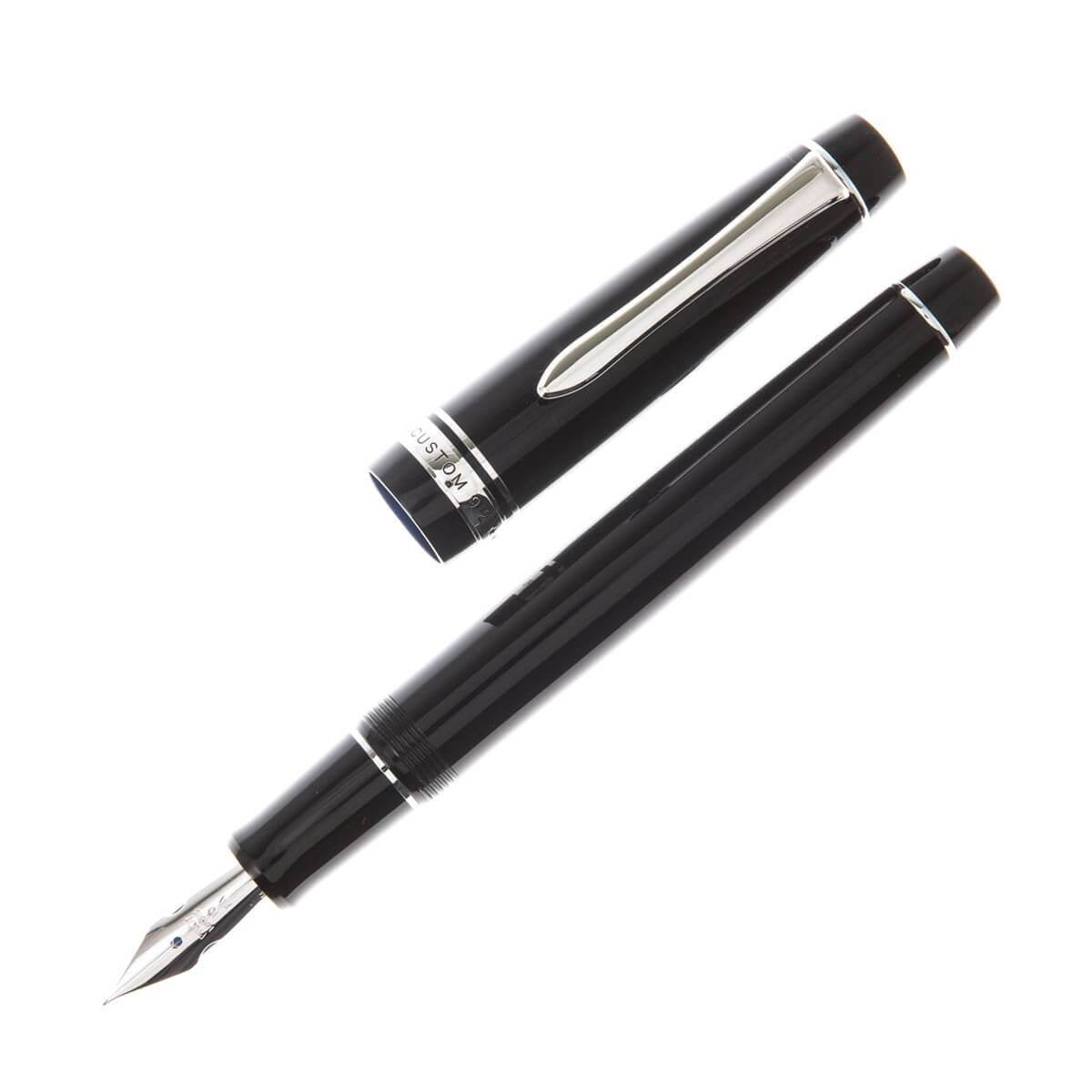 Pilot Custom 912 Fountain Pen, Black Barrel, Soft Fine Nib (71616)